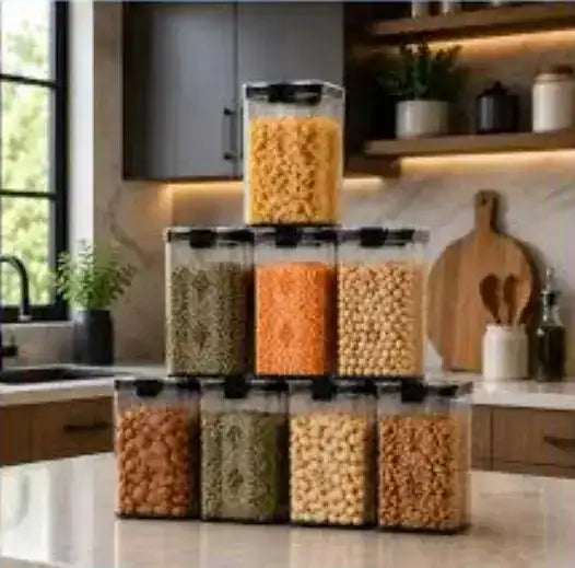 1100 ML Unbreakable Airtight Kitchen Storage Container Set of 8