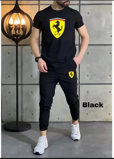 Polyester Printed Tracksuit for Men (Black, M) - Mr Urban Choices