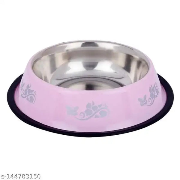 Stainless Steel Feeding Bowl for Pet (Multicolor, 400 ml) - Mr Urban Choices