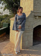 Stylish Most trendy Printed Kurti for girls and women