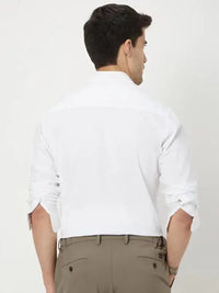 Men’s White Slim Fit Formal & Casual Shirt Full Sleeve Solid Shirt Pack of 3 - Mr Urban Choices