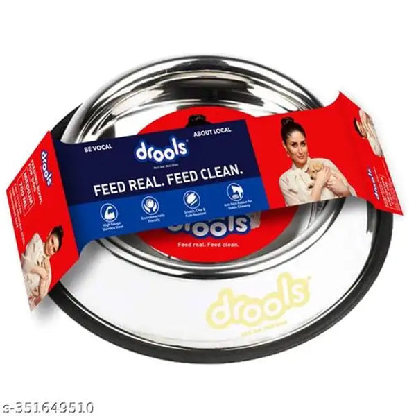 Drools Stainless Steel Feeding Bowl for Pet (Multicolor, 150 ml) - Mr Urban Choices