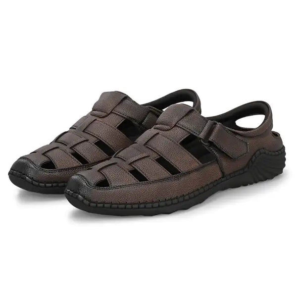 Men's PU Fisherman Brown Sandals