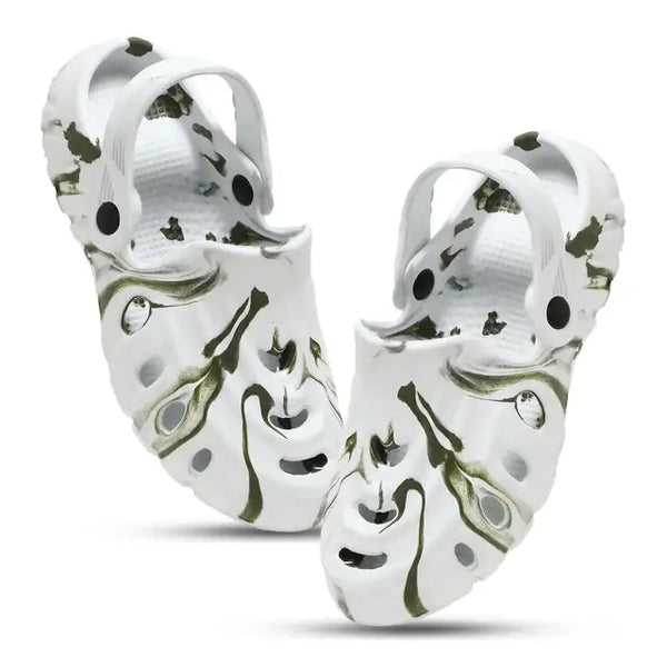 Clogs for Men (Green & White)