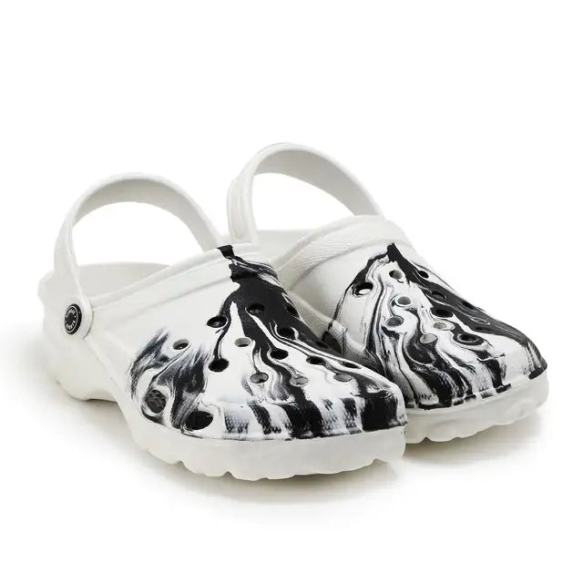 Clogs for Men (White & Black) - Mr Urban Choices