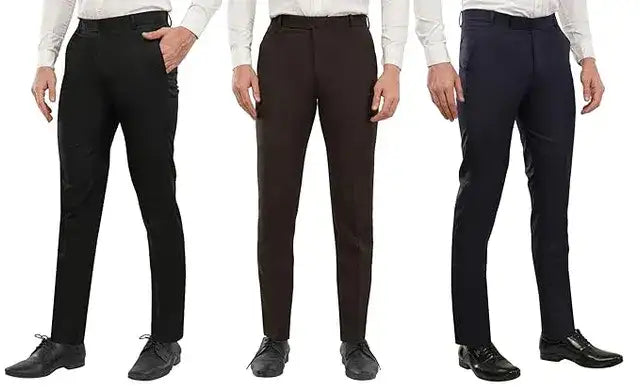 Cotton Blend Trouser for Men Pack of 3 - Mr Urban Choices
