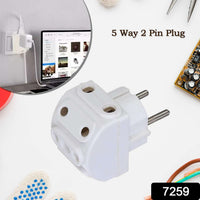 Urban Tech™ Power-Pent – 5-Way 2-Pin Multi-Plug Socket Converter - Mr Urban Choices