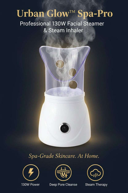 Urban Glow™ Spa-Pro – 130W Facial Steamer & Steam Inhaler - Mr. Urban Choices