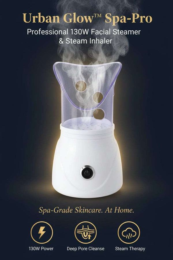Urban Glow™ Spa-Pro – 130W Facial Steamer & Steam Inhaler - Mr Urban Choices