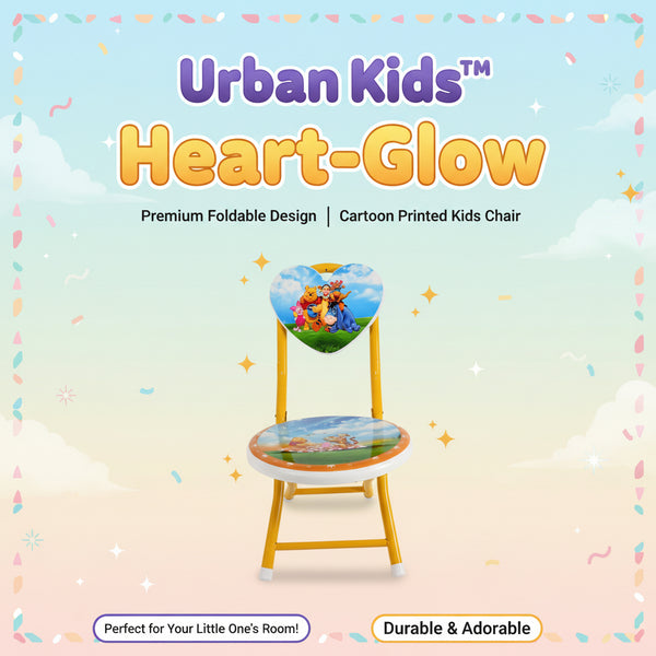 Urban Kids™ Heart-Glow – Premium Foldable Cartoon Printed Kids Chair