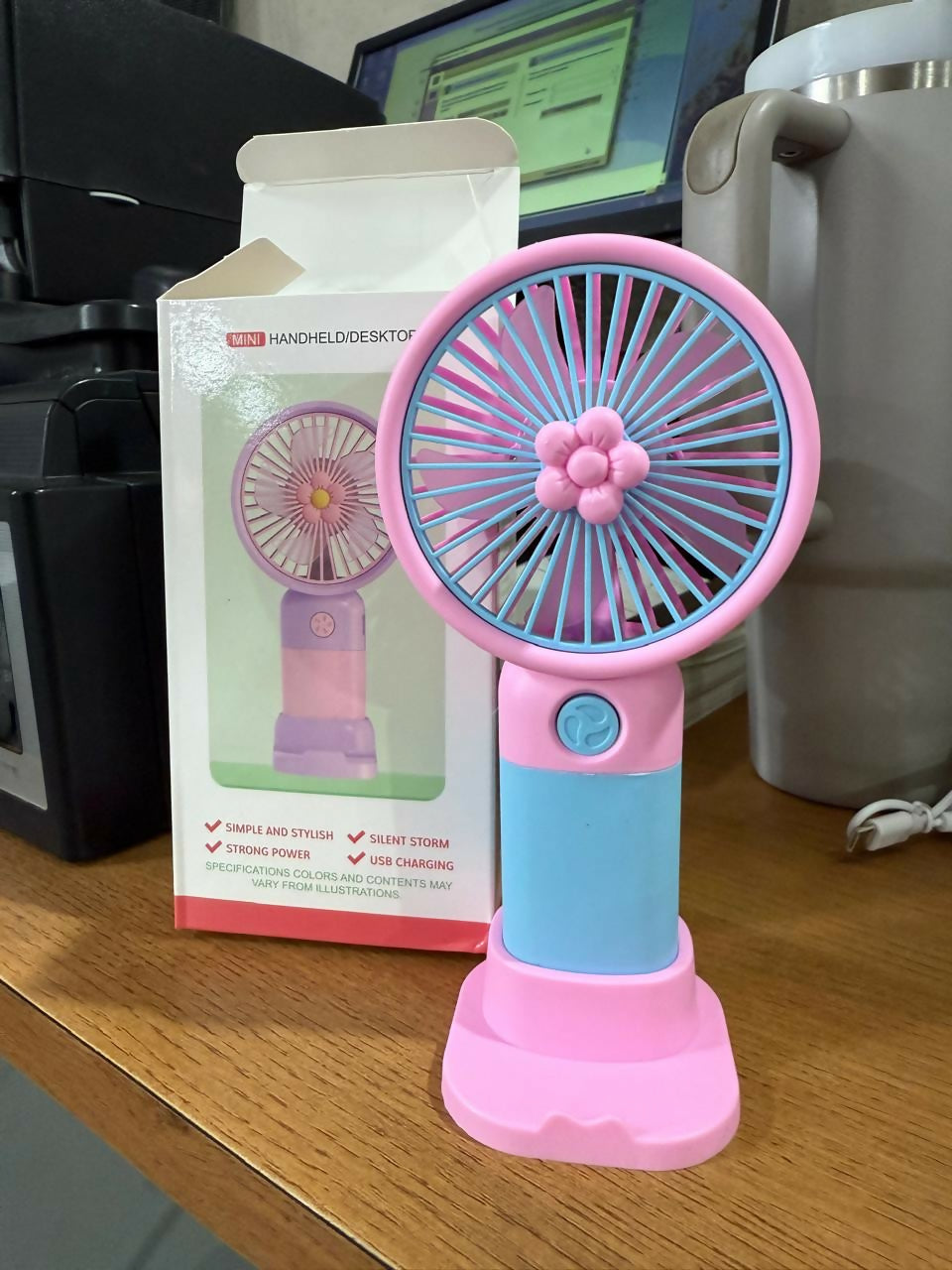 Mini Portable Table Fan for Desk | USB Rechargeable Personal Cooling Fan