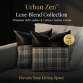 Pillow Covers Cushion Cases Soft Leather And Cotton (23  22 Inch  1 Pair  2 Pc)