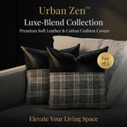 Pillow Covers Cushion Cases Soft Leather And Cotton (23  22 Inch  1 Pair  2 Pc)