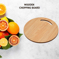 7123 Wooden Round Chopping Board For Chopping Fruit Vegetable - Mr Urban Choices