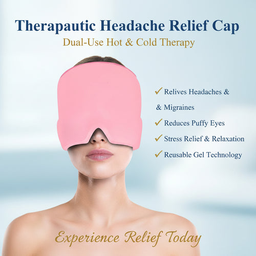 1204 Headache Relief Hat Migraine Cap Wearable Migraine Mask Ice Head Wrap For Tension Headache Puffy Eyes Sinus Headache  Stress Relief