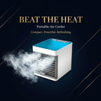 1464 Mini Portable Air Cooler Personal Space Cooler Easy To Fill Water And Mood Led Light And Portable Air Conditioner Device Cool Any Space Like Home Office