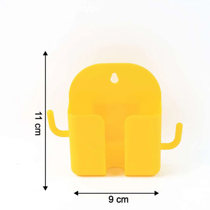 1 Pc Orange Wallmount Mobile Stand With Hook For And Stuffs Purposes.