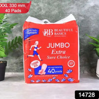 Beautiful Basics Jumbo Extra Sure Choice Sanitary Pads Xxl 330mm (40 Pc)