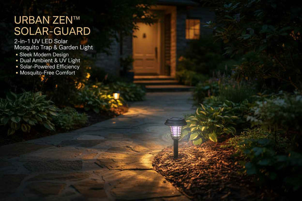 Urban Zen™ Solar-Guard – 2-in-1 UV LED Solar Mosquito Trap & Garden Light (2 Pc) - Mr Urban Choices
