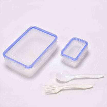 Multipurpose Air Tight 4 Side Lock Food Grade Lunch Box With Small Square Container - Mr Urban Choices