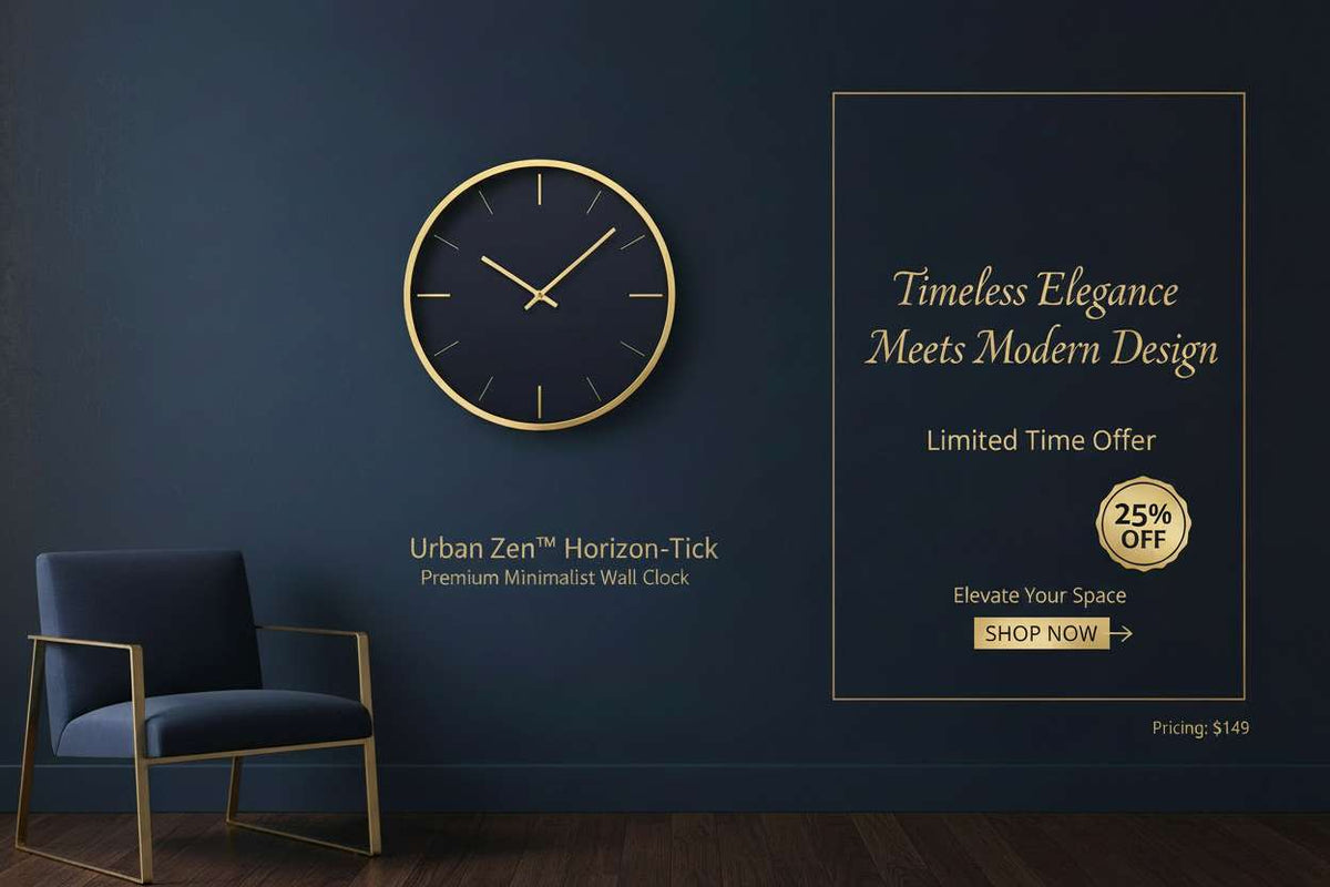 Urban Zen™ Horizon-Tick – Premium Minimalist Plastic Wall Clock - Mr Urban Choices