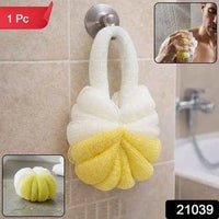 Dual Color Soft Mesh Bath Loofah Body Scrubber (1 Pc)