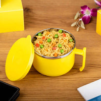 2933 Maggie Bowl With Lid And Handle Soup Bowls For Easy Perfect Breakfast Cereals Fruits Ramen Beverages Essentials Dishwasher Safe Double Layer - Mr Urban Choices