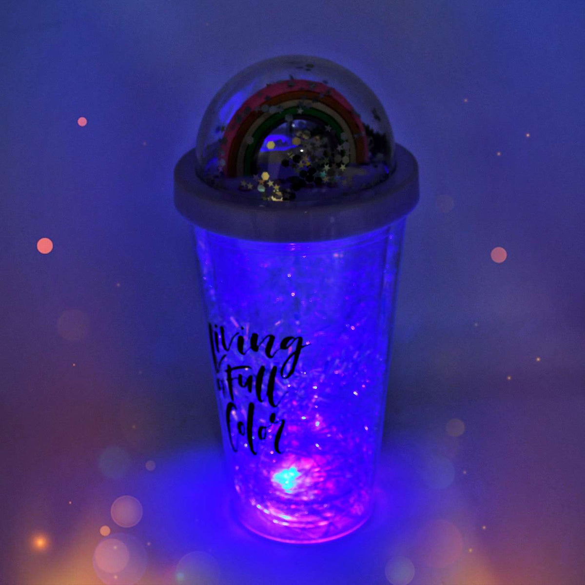 6883 Sipper Bottle With Straw Led Glow Light For Kidstumbler With Strawvacuum Flasksipper Plastic Tumblersipper Bottle With Straw (Pack Of 1) - Mr Urban Choices