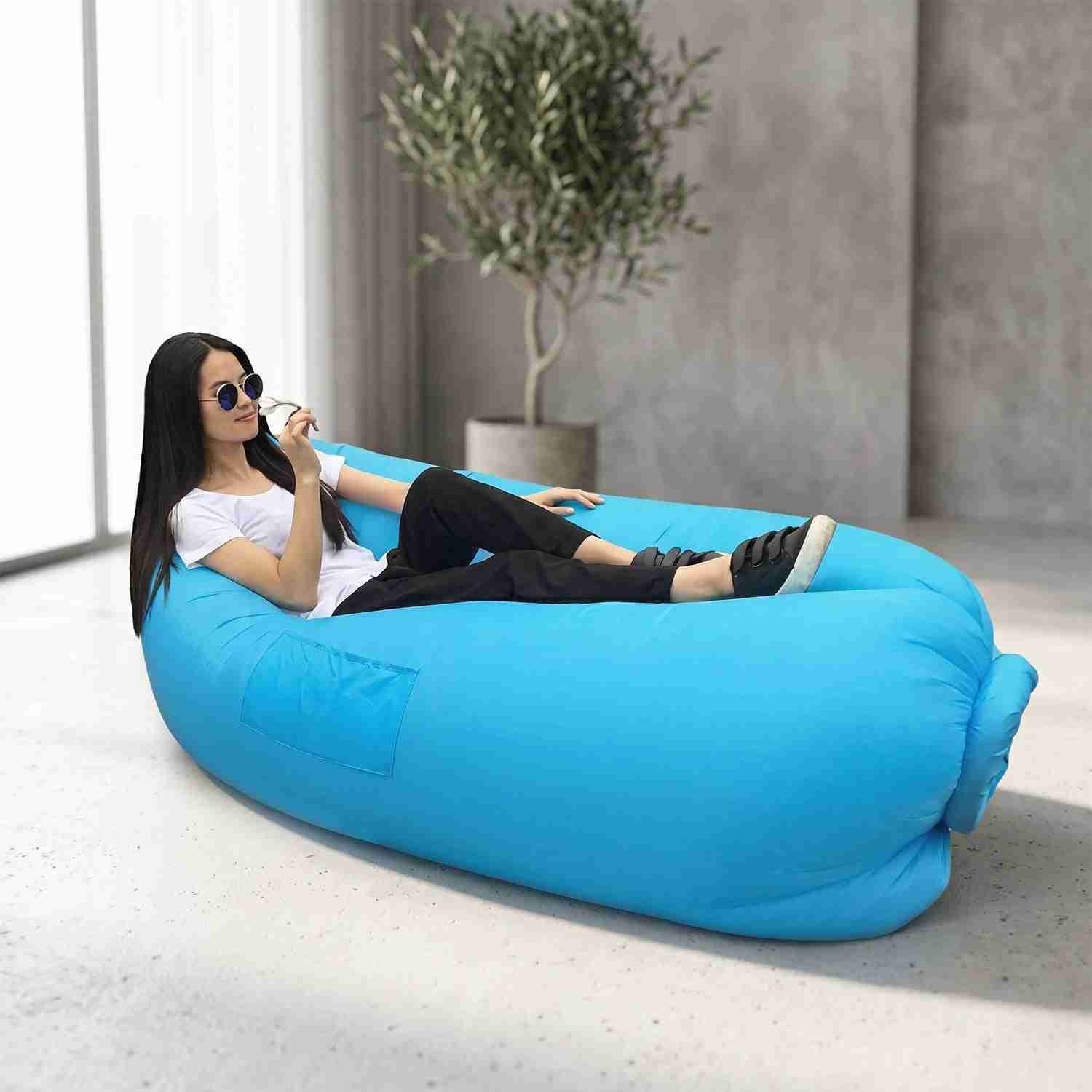 Urban Max™ Aqua-Breeze – Premium Waterproof Beach & Pool Air Lounger It is ideal for camping, beach trips, picnics, travel, garden relaxing, terrace use, and casual home loungi - Mr. Urban Choices