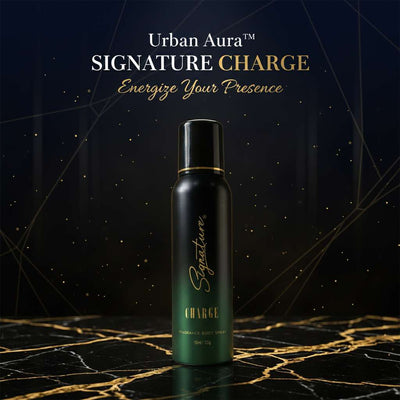 Urban Aura™ Signature Charge – Premium Energizing Fragrance Body Spray (150ml) - Mr Urban Choices