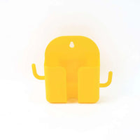 1 Pc Orange Wallmount Mobile Stand With Hook For And Stuffs Purposes.