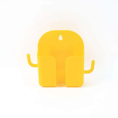 1 Pc Orange Wallmount Mobile Stand With Hook For And Stuffs Purposes.