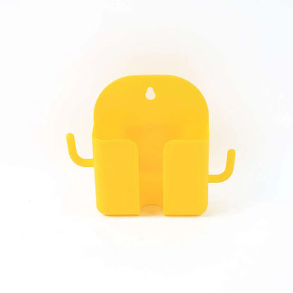 1 Pc Orange Wallmount Mobile Stand With Hook For And Stuffs Purposes.