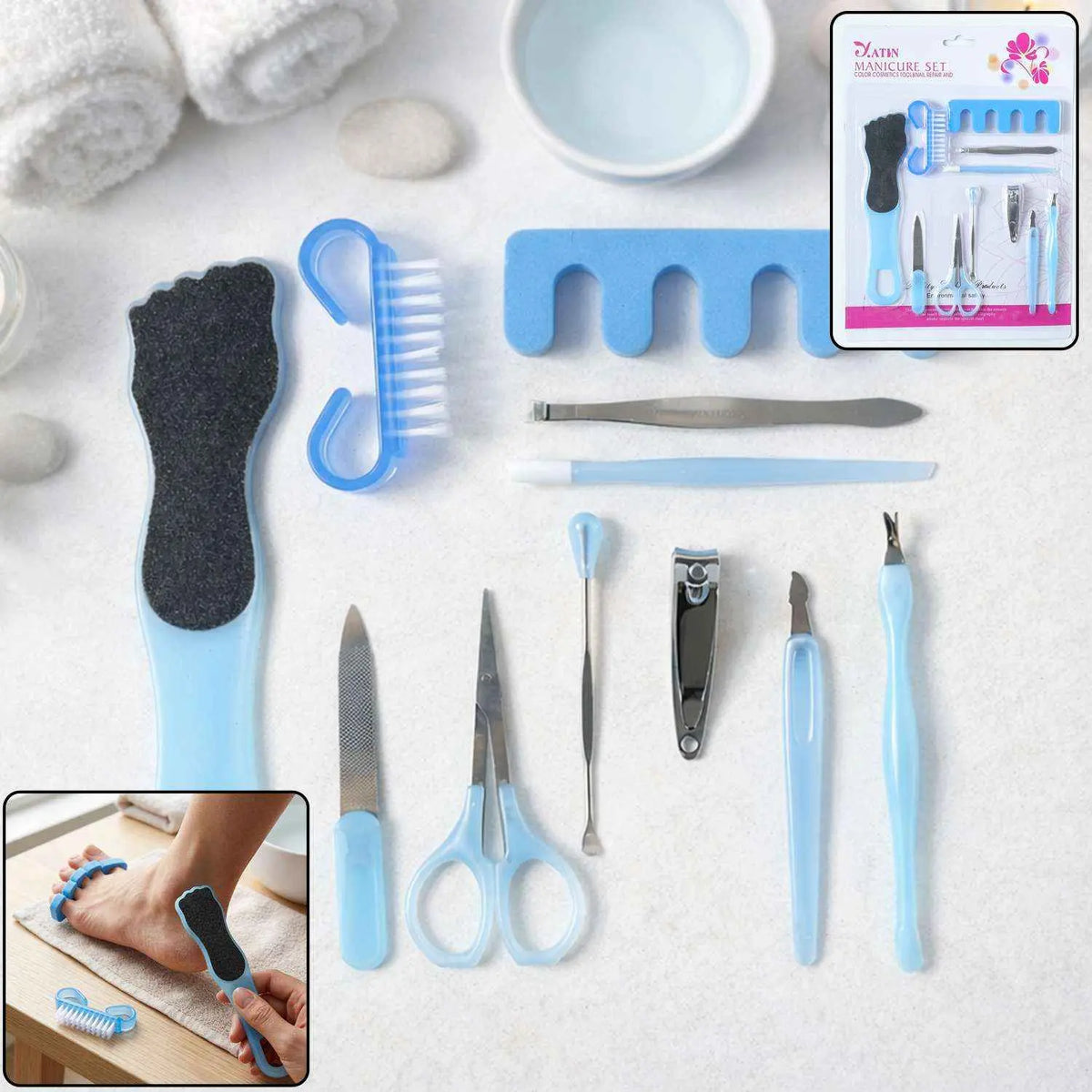 11 In 1 Manicure Pedicure Grooming Kit Nail Care Set (1 Set)