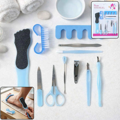 11 In 1 Manicure Pedicure Grooming Kit Nail Care Set (1 Set)