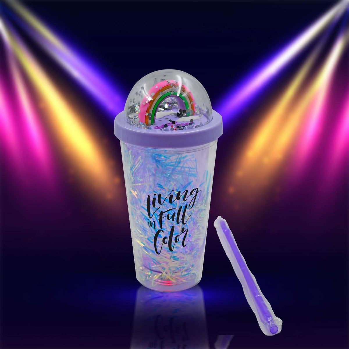 6883 Sipper Bottle With Straw Led Glow Light For Kidstumbler With Strawvacuum Flasksipper Plastic Tumblersipper Bottle With Straw (Pack Of 1) - Mr Urban Choices