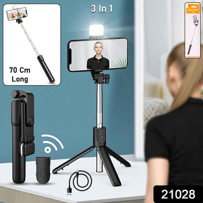Urban Snap™ 3-in-1 Wired Series – (70cm) Portable Tripod with LED Lighting Support - Mr Urban Choices