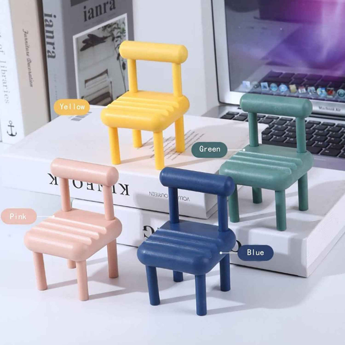 Mobile Phone Holder Mini Chair Cell Phone Stand Portable Smartphone Dock Cellphone Holder For Desktop Design Compatible With All Mobile Phones (1 Pc) - Mr Urban Choices