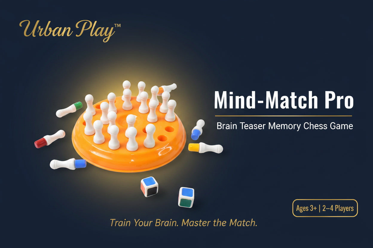 Plastic Brain Teaser Memory Chess Game (1 Set)