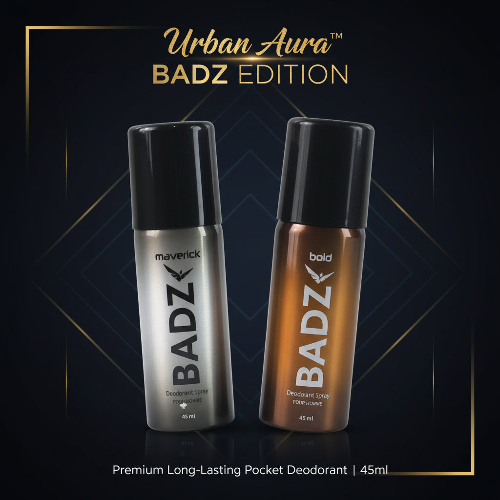 Badz Long-lasting Premium Deodorant Body Spray For Men (1 Pc  Mixed Fragrance  45 Ml)