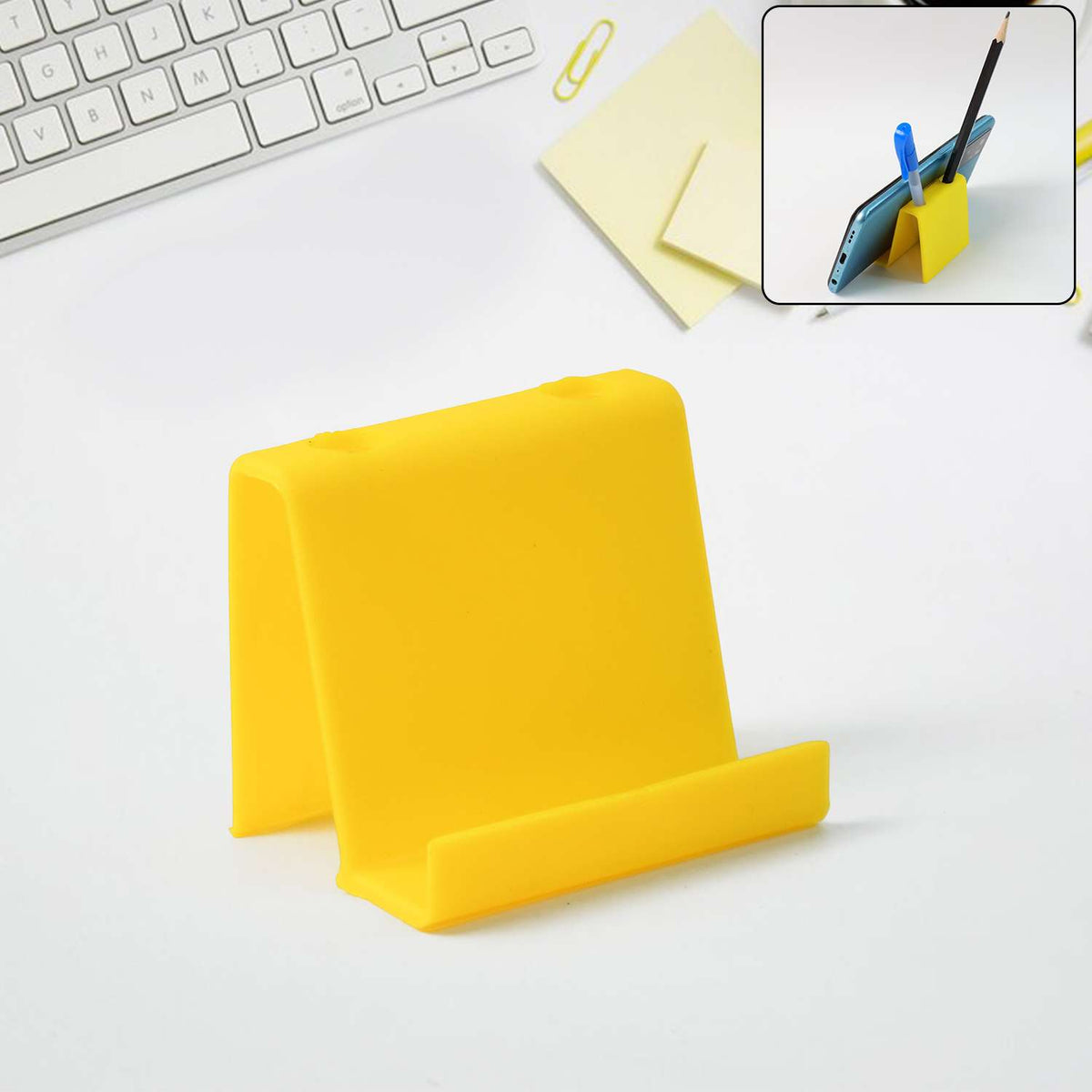Multifunctional Plastic Mobile Phone Stand  Pen Holder (1 Pc  Mix Color)