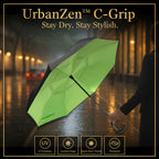 8551umbrella Summer Sun And Rain Protectionfoldable Cute Umbrella  C-shaped Handle  Uv Protection Rain Sun Umbrella  Travel Accessories  Umbrella For Children Girls And Boys (1 Pc  Mix Color)