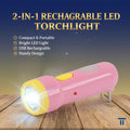2-in-1 Rechargeable Small Handy Led Torchlight For Home Outdoor Tracking (1 Pc)
