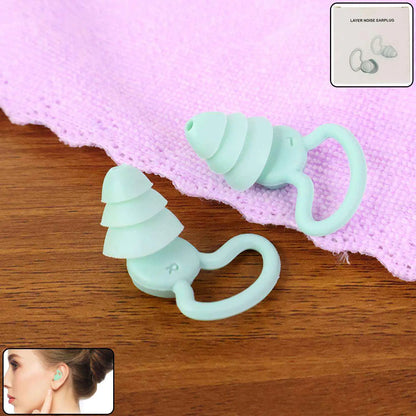 Premium Layered Silicone Noise Reduction Earplugs (1 Pair)