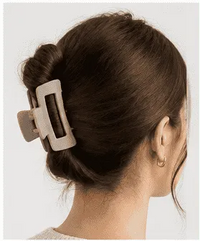 Plastic Hair Clamp Grip Simple Matte Hair Barrette Clamp (1 Pc)