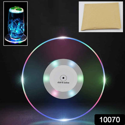 Colorful Led Cocktail Coaster Round Ultra-thin Led Drink Coaster (1 Pc) - Mr Urban Choices
