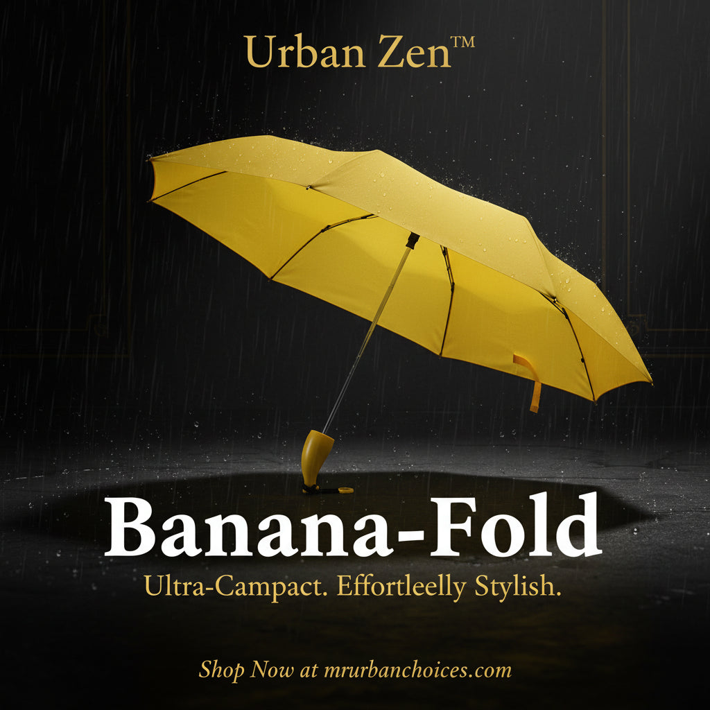 1639 Stylish Banana Shaped Mini Foldable Umbrella