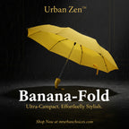 1639 Stylish Banana Shaped Mini Foldable Umbrella
