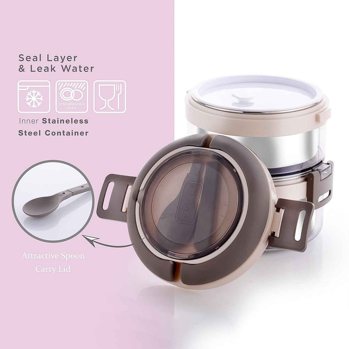 2 Double Layer Stainless Steel Insulated Lunch Box Set - Mr Urban Choices