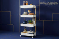 Urban Grid™ 4-Tier Kitchen Tower – Premium Multi-Layer Storage Rack for Modern Homes - Mr Urban Choices